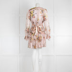 Zimmerman Pink Floral Sheer Button Front Dress