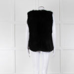 Michael By Michael Kors Black Fur Gilet