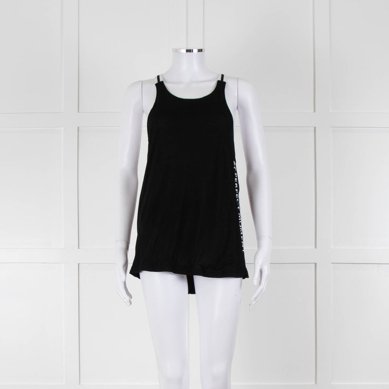 Perfect Moment Black Cross Back Exercise Top