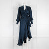 Zimmerman Navy Silk Wrap Dress