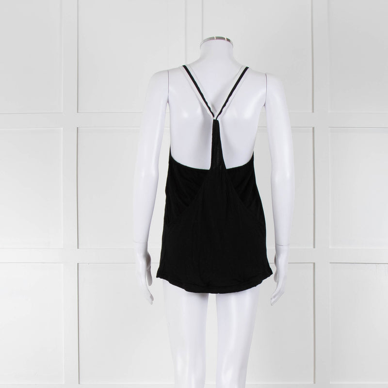 Perfect Moment Black Cross Back Exercise Top