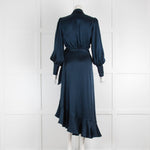 Zimmerman Navy Silk Wrap Dress