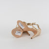 Chanel Cream Faux Pearl Bow Heeled Sandals