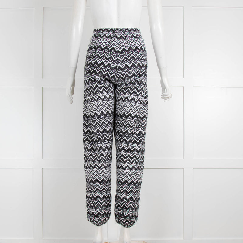 Missoni Black and White Chevron Trousers