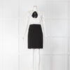 Claudie Pierlot Black White Applique Lace Bow Collar Dress