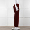 Chloe Rust Red Needle Cord Wide Leg Trousers