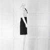 Claudie Pierlot Black White Applique Lace Bow Collar Dress