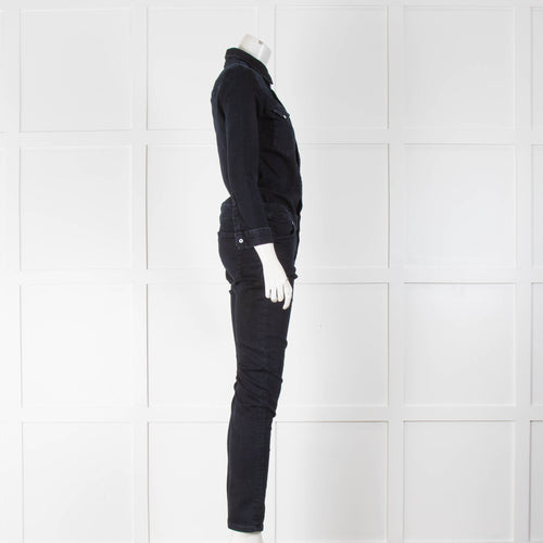 Ida Dark Navy Blue Denim Jumpsuit