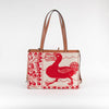 Loewe Cream Red Cushion Dodo Jacquard Tote Bag