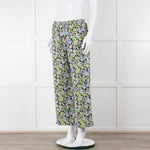 Stine Goya Blue Lime Green Pink Floral Trousers