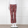 Etro Brown Pink Orange Blue Paisley Print Trousers