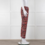 Etro Brown Pink Orange Blue Paisley Print Trousers