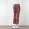 Etro Brown Pink Orange Blue Paisley Print Trousers