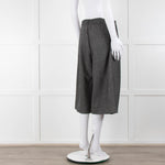 Brunello Cucinelli Grey Wool And Cashmere Blend Culottes