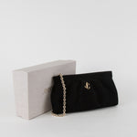 Jimmy Choo Black Suede JC Clutch Bag