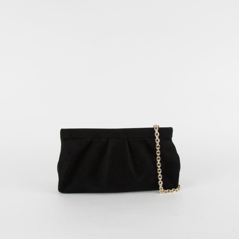 Jimmy Choo Black Suede JC Clutch Bag