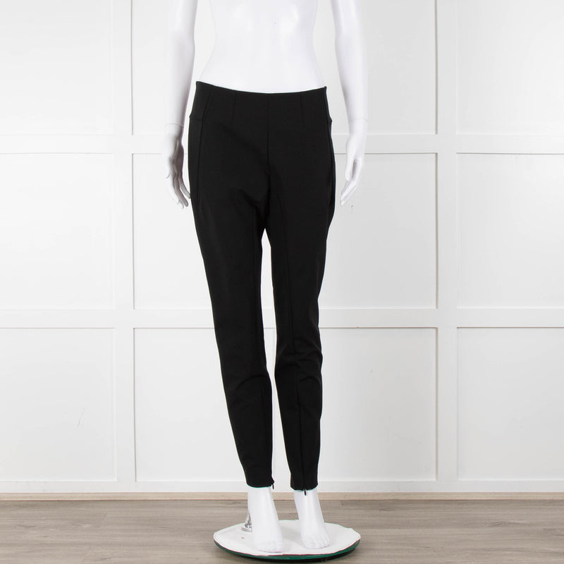 By Malene Birger Black Zip Hem Detail Slim Leg Trousers