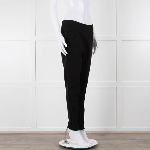 By Malene Birger Black Zip Hem Detail Slim Leg Trousers