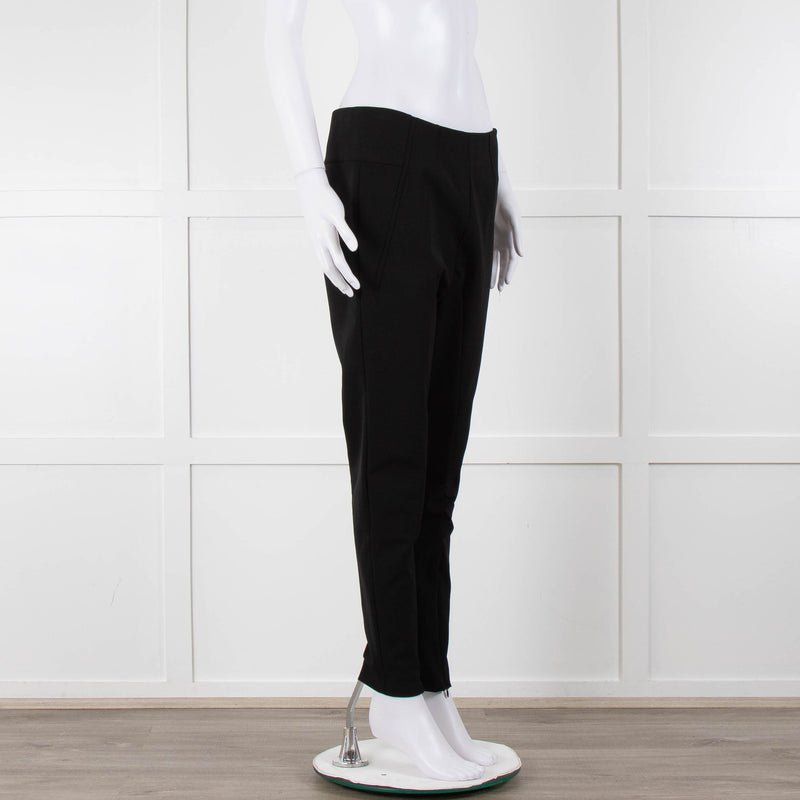 By Malene Birger Black Zip Hem Detail Slim Leg Trousers