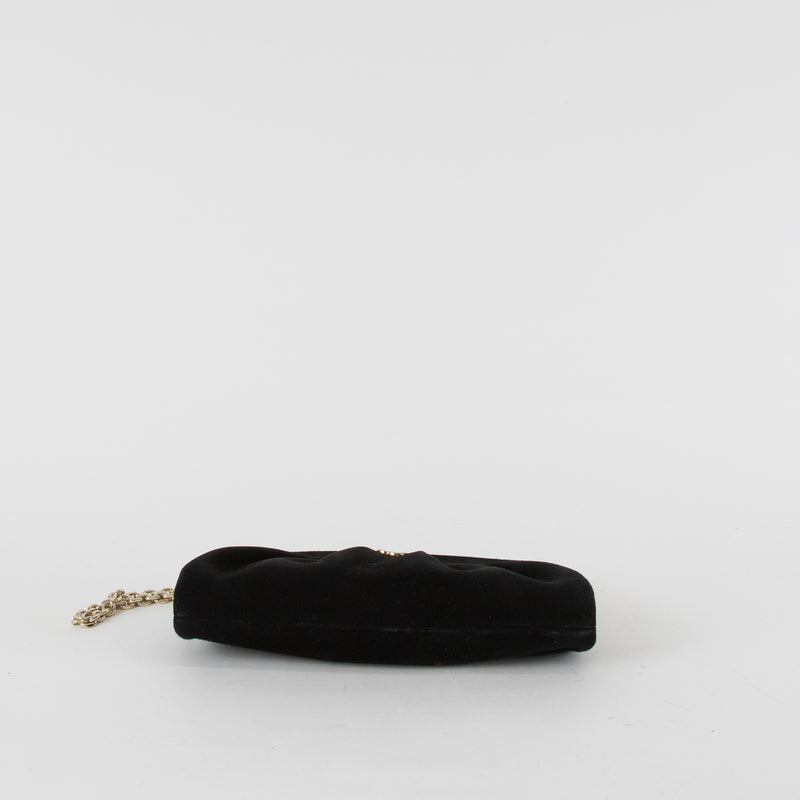 Jimmy Choo Black Suede JC Clutch Bag