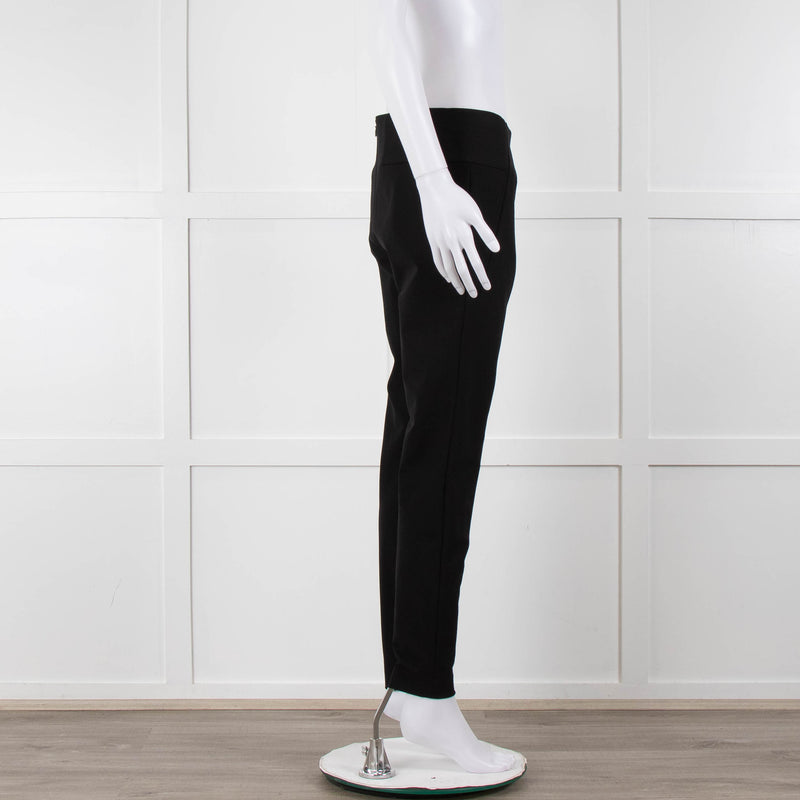 By Malene Birger Black Zip Hem Detail Slim Leg Trousers