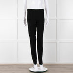 Max Mara Black Stretchy Side Strap Trousers