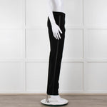 Max Mara Black Stretchy Side Strap Trousers