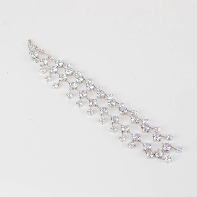 Completed Works Memory Lane Cubic Zirconia Silver Double Drop Choker