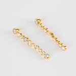 Completed Works Glitch Cubic Zirconia 18k Gold Plated Teardrop Earrings