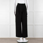 Bayse Black Cargo Wide Leg Trousers