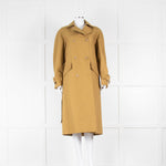 Tibi Moss Green Sculpted Cotton Trench