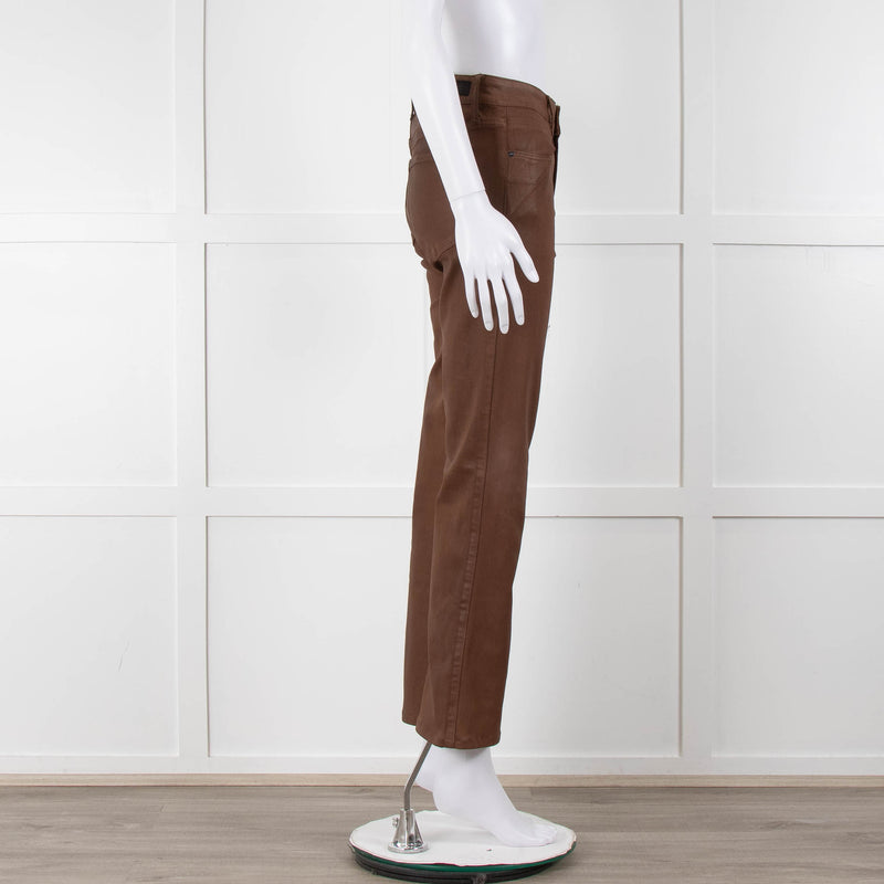 Paige Tan Coated Jeans