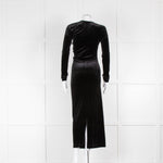 Toteme Black Velvet Twisted Long Sleeve Midi Dress