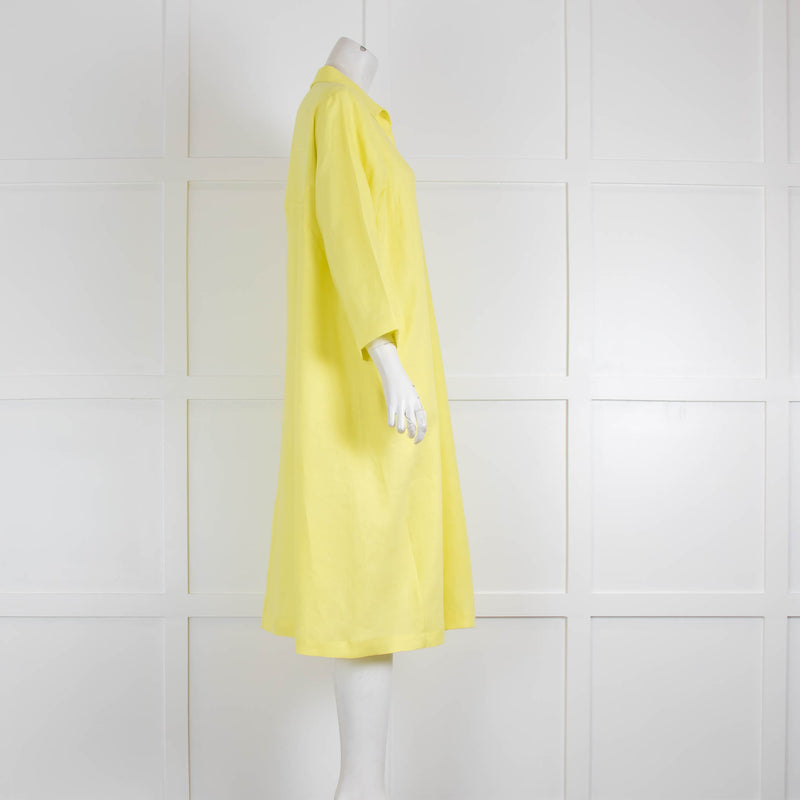 Amina Rubinacci Yellow Linen Coat Dress