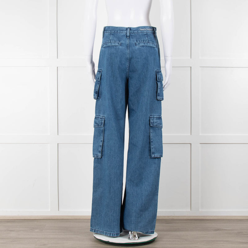 Favourite Daughter Carly Blue Denim Cargo Jeans