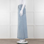 Bayse Pale Blue Wash Midi Skirt