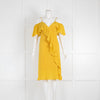 Goldhawk Yellow Ruffle Front Mini Dress