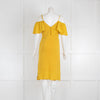 Goldhawk Yellow Ruffle Front Mini Dress