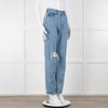 Still Here Pale Wash Distressed Straight Leg Jeans