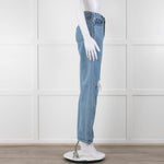 Still Here Pale Wash Distressed Straight Leg Jeans