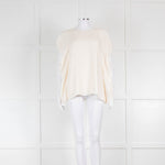 Toteme Cream Drape Side Crepe Blouse