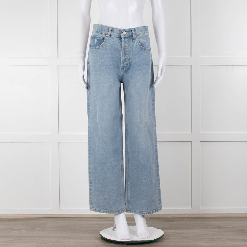 Bayse Pale Wash Wide Leg Jeans