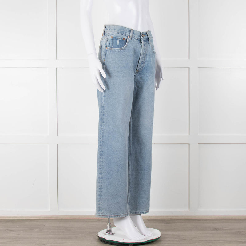 Bayse Pale Wash Wide Leg Jeans