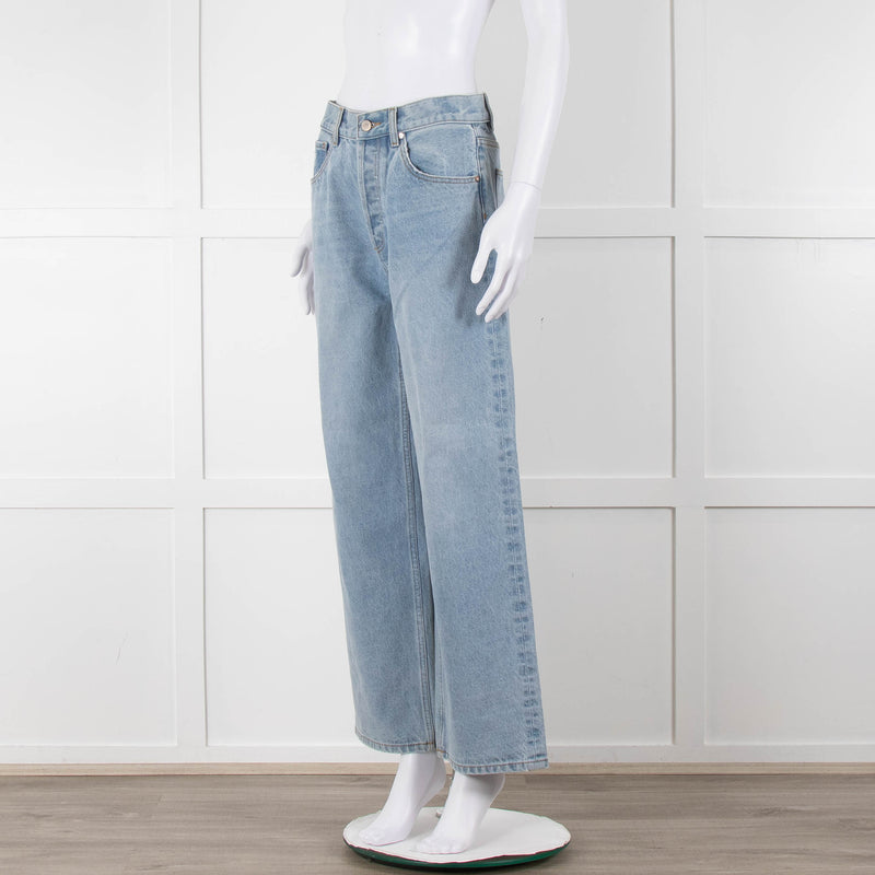 Bayse Pale Wash Wide Leg Jeans