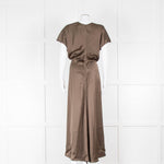 Toteme Bay Leaf Green Slouch Waist Draped Gown