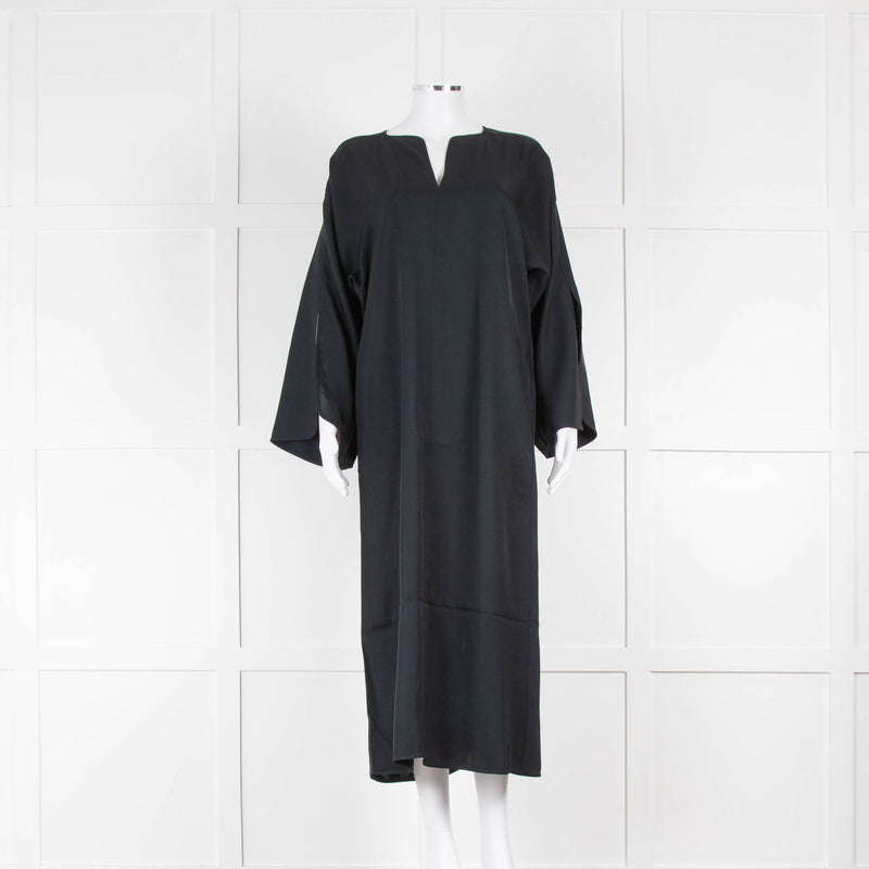 By Malene Birger Black Cais Refined Black Twill Maxi Dress