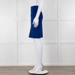 Alexander McQueen Blue Stretch Jacquard Knit Skirt