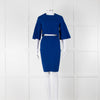 Alexander McQueen Blue Stretch Jacquard Knit Skirt