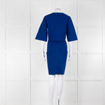 Alexander McQueen Blue Stretch Jacquard Knit Skirt