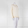 Fabiana Filippi Cream Silk Tie Neck Top